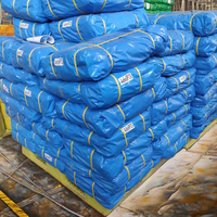 Style simple tissé de couverture de camion de bâche de PE de Blue150 GSM 15*15 FT avec le revêtement Anti-UV