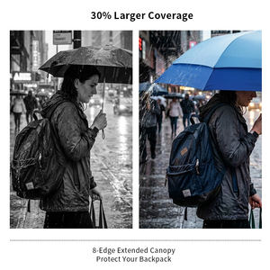 Parapluie haut de gamme à poignée en J, droit, extensible, extra large, coupe-vent, imperméable, automatique, incassable - Product Image 5