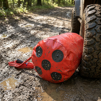 Cric gonflable en PVC durable de 4T pour véhicules tout-terrain, accessoire de récupération avec sac de transport pour sable et boue