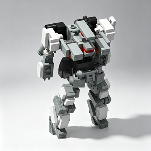 Kit de blocs de construction éducatifs STEM sur le thème de l'exploration spatiale, robot guerrier mecha pionnier, briques de modèle créatif à assembler soi-même - Product Image 5