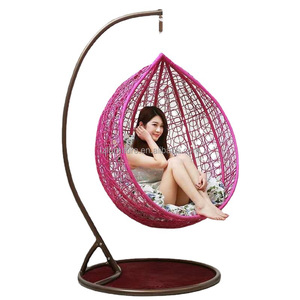 Columpio Colgante de Ratán con Forma de Huevo para Patio, con Soporte Metálico, Fabricación de Muebles - Product Image 6