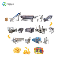 Ligne de production entièrement automatique de frites surgelées industrielles, machine à fabriquer des chips de manioc frais et des chips de pommes de terre