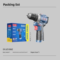 Perceuse à main sans fil DCJZ1250 20V, 1250 W, lithium, sans balais, rechargeable, deux vitesses réglables, réversible, 50 Nm max, 3/8
