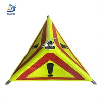 Panneau d'avertissement de trépied réfléchissant portable Version fluorescente du panneau de signalisation norvégien