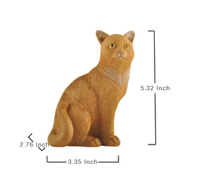 Figurines d'animaux en résine <span class=keywords><strong>Reality</strong></span> Texture Orange/Noir/Gris pour décoration intérieure ou cadeaux en stock - Product Image 2