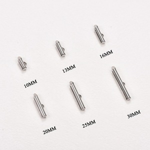 10 pièces Embouts de finition en acier inoxydable, Connecteurs coulissants pour tubes, Boucles, Perles de sertissage, Fermoirs de chaîne pour la fabrication de bijoux et de bracelets DIY - Product Image 2