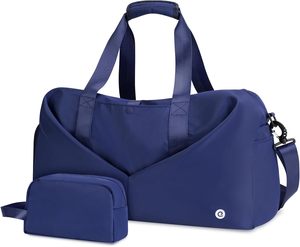 Échantillon gratuit – Sac de sport/yoga imperméable blanc personnalisé avec logo, petit format, à bandoulière, avec poche - Product Image 1