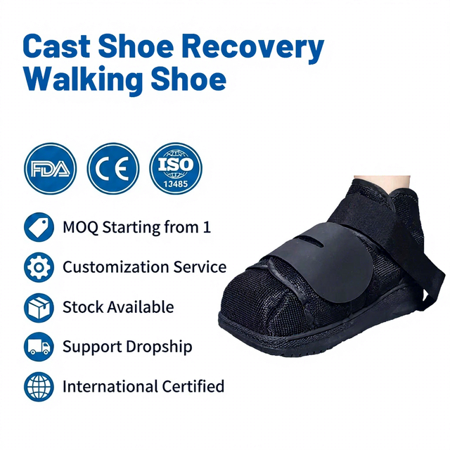 Post-Op Shoe Cast Protection for Broken Foot Fracture Recovery Adjustable Straps Non-slip CE ISO FDA OEM