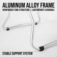 Table de repas pliable en alliage d'aluminium et bambou pour l'extérieur, mobilier de ferme portable, pique-nique, camping, loisirs, cuisine