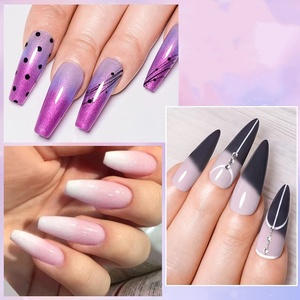 7ml Changing AurorasThermal Rubber Base <b>Gel</b> <b>Nail</b> Polish Nude Purple Glitter Sparking Long Lasting Manicure Art Varnish - Product Image 4