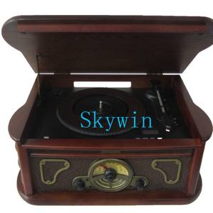 Phonographe en bois massif Skywin avec lecteur FM AM, cassette, MP3, CD, USB et cartouche Ruby - Product Image 3