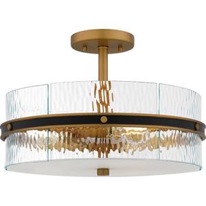 Brass Chain & Petal-Shape Frosted Glass Vintage Elegant Semi-<b>Pendant</b> Ceiling <b>Light</b> | Timeless Lighting for Hotel Leisure Area - Product Image 4
