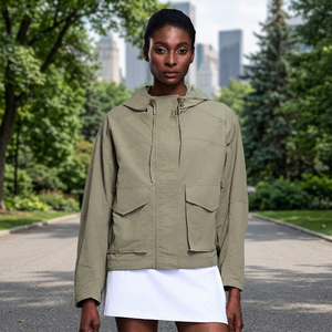 Nouvelle arrivée, veste de randonnée imperméable à capuche unisexe décontractée à col montant, coupe régulière, pour toutes les saisons - Product Image 1