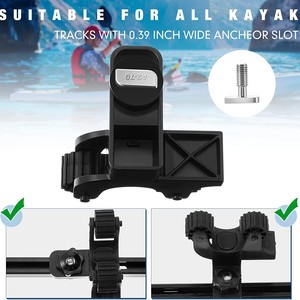 Support mural pour pagaie de canoë, en plastique noir, accessoire de pêche détachable - Product Image 2