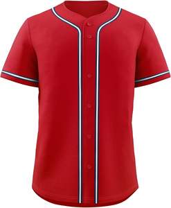 Maillot de baseball personnalisé pour hommes Chemises boutonnées décontractées Manches courtes Élasthanne/polyester Uniforme sportif actif pour vêtements de football - Product Image 3