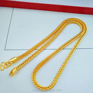 골드 두바이 5mm 황동 뱀 뼈 목걸이 금도금 남성과 여성 보석 - Product Image 4