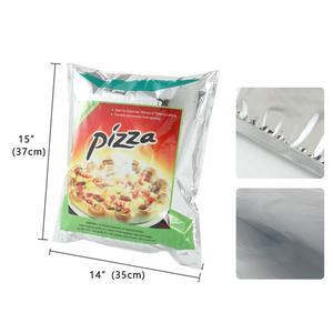 Refroidisseur de <span class=keywords><strong>pizza</strong></span> portable réutilisable isolé sac de livraison d'aliments chauds sac thermique en aluminium avec poignées - Product Image 4
