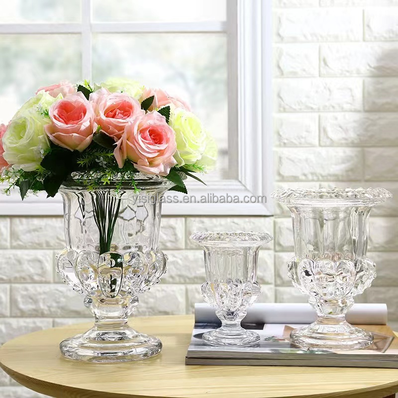 Set met kleine vazen, 10 stuks glazen vazen, tafeldecoratie voor bruiloft, transparante glazen vaas, kleine vazen, decoratieve vazen, glasdecoratie, bloemendecoraties