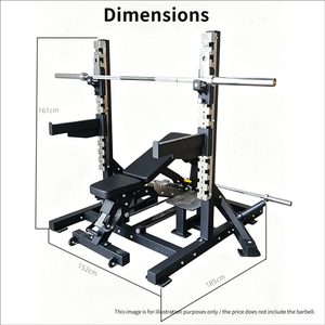 Rack de <span class=keywords><strong>musculation</strong></span> multifonctionnel 3-en-1 en acier, banc de <span class=keywords><strong>musculation</strong></span> réglable, rack à squats robuste, combo pour entraînement de force à domicile - Product Image 3