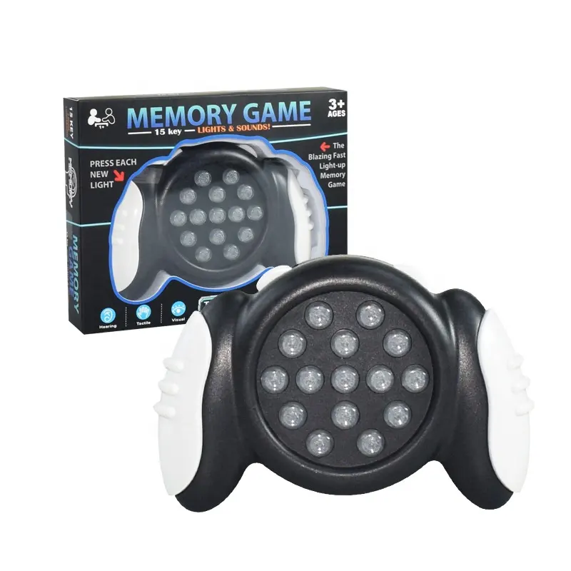 어린이 장난감 2023 15 키 휴대용 전자 메모리 게임 조명과 소리 메모리 장난감
