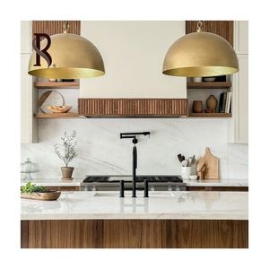 Armoires de cuisine intégrées personnalisées Rising <span class=keywords><strong>Concept</strong></span> ouvert et comptoirs en acier inoxydable Comptoirs en pierre de quartz - Product Image 5