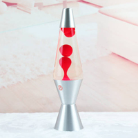 Lampe de table led en verre en forme de fusée arc-en-ciel, design d'intérieur, mini lampe moderne en lave, vente en gros