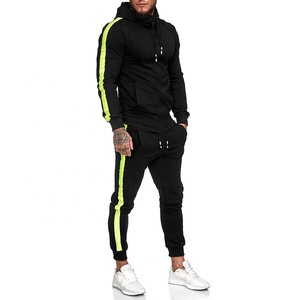 Hombres Side Stripe Hoodie Track Suits 2025 Personalizar Jogger Suit hombres al por mayor Chándal - Product Image 4