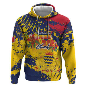 2025 nuova <span class=keywords><strong>felpa</strong></span> con cappuccio personalizzata Afro TChad felpe da uomo Happy Republic Day con canguro - Product Image 1