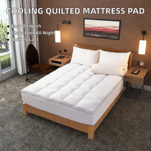 Cubrecolchón Refrigerante Tipo Mahjong, Desechable, Liso, 200 Hilos, Antibacteriano, Para Todas las Estaciones, Lavable a Máquina, Ajustable - Product Image 2