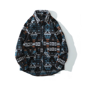 Camisa Casual de Primavera para Hombre, de Alta Calidad, 100% Algodón, Transpirable, con Estampado Floral <span class=keywords><strong>Rojo</strong></span> Digital, Manga Larga, Cuello Solapa, Estilo Holgado - Product Image 4