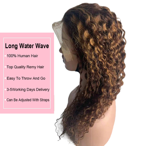 批发钢琴4/27混色13X4蕾丝前假发100% 人发水波高亮假发巴西人发供应商鲁布 - Product Image 5