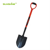 Pelle agricole SUNSHINE avec lame arrondie et poignée confortable en D 22 "en fibre de verre