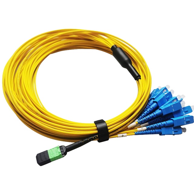 12-Core MPO APC to SC UPC G657A2 Fiber Optic Cable 1x12 Patch Cord for 4G Wi-Fi 3G Networks