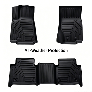 Tapetes de Piso TPE Moldeados en 3D Personalizados, Impermeables, Inodoros, de Cobertura Total para Todo Clima, Juego Completo para SUV Todoterreno Mediano - Product Image 1