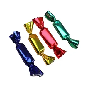 食品塑料糖果包装纸防潮软透明或金属化聚酯麻花薄膜