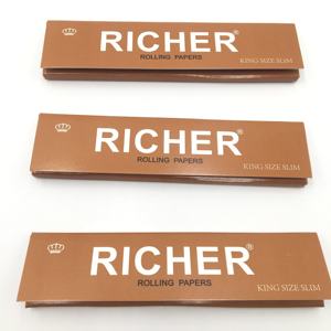 Papier à <span class=keywords><strong>rouler</strong></span> personnalisé King Size, papier à <span class=keywords><strong>rouler</strong></span> biologique naturel certifié pour le tabac, accessoires - Product Image 2