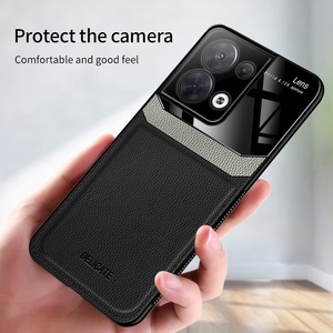 Funda de teléfono con protección de lente de plexiglás con textura de cuero de lujo <span class=keywords><strong>para</strong></span> <span class=keywords><strong>Oppo</strong></span> Reno 12 9 8 7 6 5 4 A1 Pro 9 Pro + 8T SE 2 <span class=keywords><strong>Z</strong></span> - Product Image 3