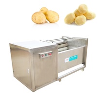 Machine à éplucher semi-automatique à rouleaux brosse, moteur 3KW, pour carottes, pommes de terre, gingembre, préparation alimentaire, usage industriel