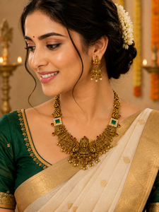 Collier court en or 24 carats, 16,53 grammes, bijoux indiens traditionnels faits à la main pour femmes, mariage, cérémonie nuptiale - Product Image 5