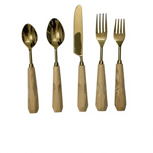 Latest Disposable Gold Plated Stainless Steel Cutlery Set Elegant Flatware Modern Dining Utensils Premium Tableware Home - Product Image 1