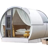 Maison-capsule en acier de style moderne et luxueux, personnalisable, pour hôtel, bureau ou hébergement
