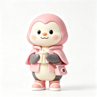 Figurine d'art personnalisée Pingouin en PVC et ABS, Statue de personnage de dessin animé, Fabrication OEM en Chine, Figurine personnalisée pour la vente en gros de produits de marque