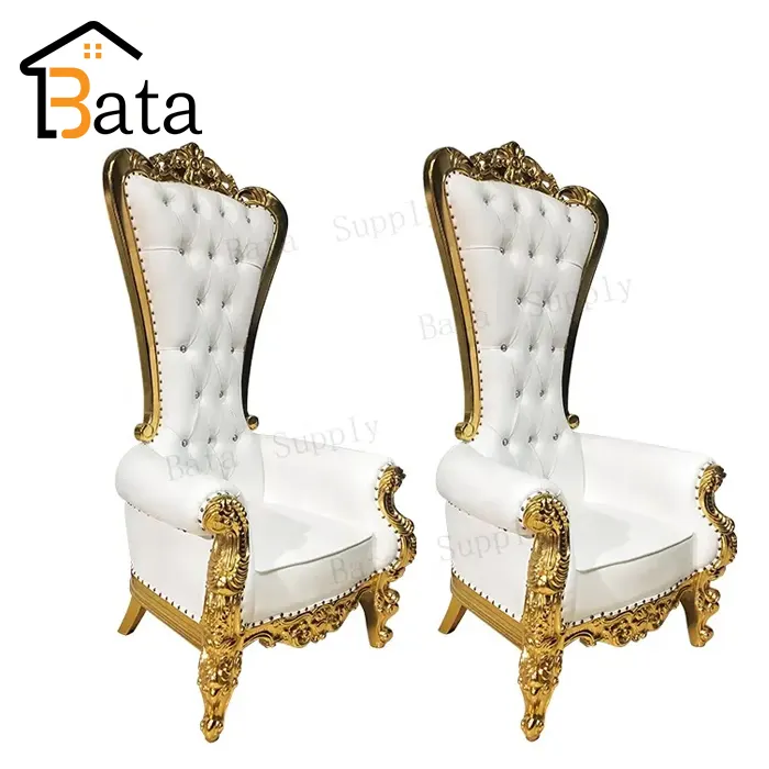 Gelin ve damat düğün kanepesi yüksek geri kraliyet mobilya kral taht sandalye