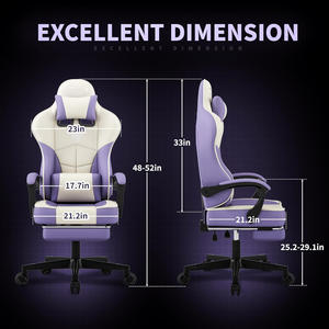 OEM ODM Buen Precio Fabricación de cuero Cadeira Gamer Silla de juego favorable Silla barata para <span class=keywords><strong>PC</strong></span> de juegos con reposapiés - Product Image 6