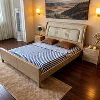 Panneau mural de lit en bois massif de chêne, style moderne et contemporain, taille spéciale 1,8 mètre, écologique, durable, confortable, avec tête de lit douce