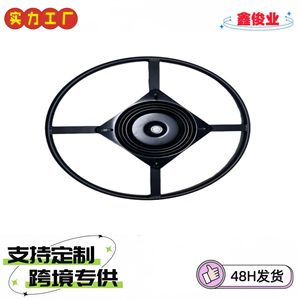 Placa Giratoria de Hierro con Rotación Libre de 360 Grados, Diseño Industrial, Accesorio de Ferretería Negro - Product Image 5