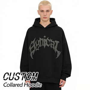 Sudadera con Capucha de Alta Calidad para Hombre, Personalizada con Logotipo en Impresión 3D Puff, Talla Grande, 100% Algodón, Impresión DTG, Talla Estadounidense - Product Image 1