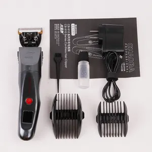 Guangzhou Chaoba original adjustable electric professional salon barber cordless rechargeable hair clipper trimmer for men