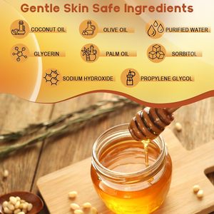 Base di Sapone Trasparente Infuso al Miele Biologico, Glicerina Pura Naturale, Senza Parabeni, Senza Sostanze Chimiche Aggressive, Idratante e Delicato per la Produzione di Sapone - Product Image 3
