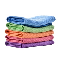 Kain Lap Mikrofiber Sisik Ikan untuk Pembersih Kacamata, Dapur, Mobil, Jendela, Kain Lap Serbaguna yang Dapat Digunakan Kembali dan Daya Serap Tinggi